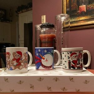 Festive mugs.